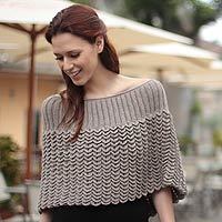 100% alpaca poncho,