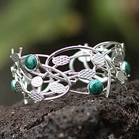 Chrysocolla cuff bracelet,