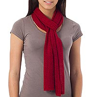 Alpaca blend scarf Scarlet Trends Peru