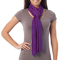 Alpaca blend scarf Lavender Trends Peru