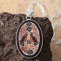 Mate gourd pendant choker necklace,