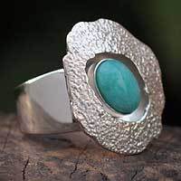 Amazonite cocktail ring,