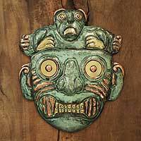 Bronze and copper mask,