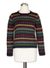 100% alpaca sweater, 'Spring Medley' - Alpaca Wool Striped Pullover Sweater thumbail