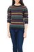 100% alpaca sweater, 'Spring Medley' - Alpaca Wool Striped Pullover Sweater (image 2b) thumbail
