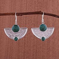 Chrysocolla dangle earrings,