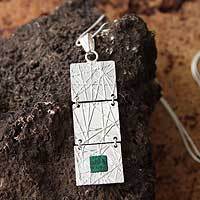 Chrysocolla pendant necklace,