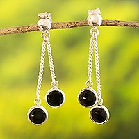 Onyx dangle earrings,