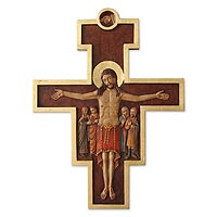 Cedar wall crucifix In the Company of Jesus Peru