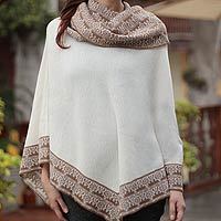 100% alpaca poncho,