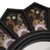 Reverse-painted glass wall mirror, 'Black Sunflower Fan' - Peruvian Reverse-Painted Glass Black Mirror (image 2c) thumbail