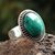 Chrysocolla cocktail ring, 'Moon Over Lima' - Silver and Chrysocolla Cocktail Ring thumbail