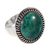 Chrysocolla cocktail ring, 'Moon Over Lima' - Silver and Chrysocolla Cocktail Ring (image 2a) thumbail