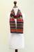100% alpaca scarf, 'Lavish Winter' - Alpaca Wool Striped Scarf thumbail