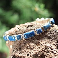 Lapis lazuli wristband bracelet Sweetheart Peru