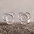 Silver floral earrings, 'Andean Shamrock' - Floral Fine Silver Stud Earrings thumbail