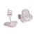 Silver floral earrings, 'Andean Shamrock' - Floral Fine Silver Stud Earrings (image 2b) thumbail