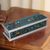 Painted glass box, 'Spring Romance' (medium) - Blue Floral Reverse Painted Glass Box with Birds (image 2c) thumbail