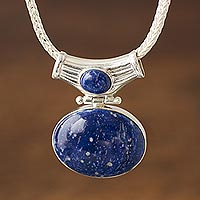 Lapis lazuli pendant necklace Pacific Wisdom Peru