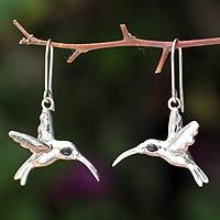 Obsidian dangle earrings,