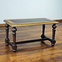 Wood rectangular accent table,