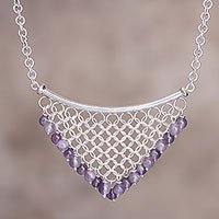 Amethyst waterfall necklace,