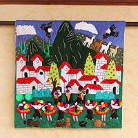 Applique wall hanging,