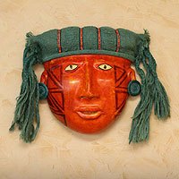 Recycled paper and chrysocolla mask,