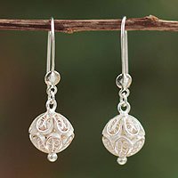 Sterling silver filigree earrings,