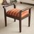 Mohena wood and wool backless chair, 'Andean Homeland' - Mohena wood and wool backless chair thumbail