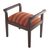 Mohena wood and wool backless chair, 'Andean Homeland' - Mohena wood and wool backless chair (image 2a) thumbail