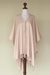 100% alpaca ruana, 'Lush Tan' - Alpaca Wool Solid Wrap Ruana thumbail