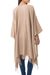 100% alpaca ruana, 'Lush Tan' - Alpaca Wool Solid Wrap Ruana (image 2b) thumbail