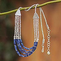 Sodalite beaded necklace Queen of the Inca Peru