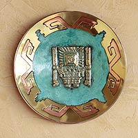 Copper and bronze plate Inca Lord Creator Peru