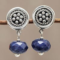 Sodalite dangle earrings,