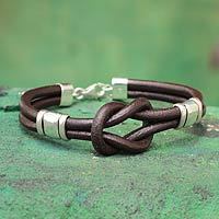 Leather wristband bracelet,