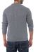 Men's alpaca blend cardigan, 'Classic in Grey' - Handcrafted Men's Alpaca Wool Cardigan (image 2b) thumbail