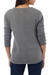Cotton and alpaca sweater, 'Puno Gray' - Cotton and alpaca sweater (image 2c) thumbail