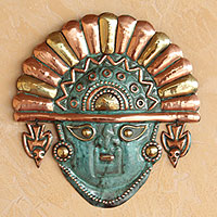 Copper and bronze mask Ai Apaec Peru