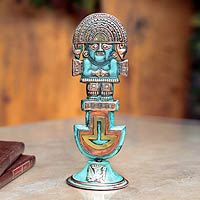 Bronze and copper sculpture Noble Tumi Peru