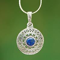 Lapis lazuli pendant necklace,