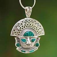 Featured review for Chrysocolla pendant necklace, Ancient Warrior