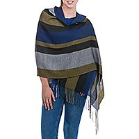 Alpaca and silk blend shawl Far Horizon Peru