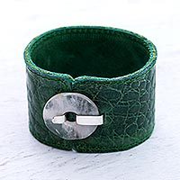 Leather wristband bracelet,