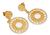 Gold plated filigree dangle earrings, 'Circles of Lace' - 21k Gold Plated Filigree Peruvian Dangle Earrings (image 2a) thumbail