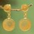 Gold plated filigree dangle earrings, 'Two Starlit Suns' - Artisan Crafted Gold Plated Filigree Earrings from Peru thumbail