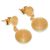 Gold plated filigree dangle earrings, 'Two Starlit Suns' - Artisan Crafted Gold Plated Filigree Earrings from Peru (image 2b) thumbail