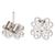 Sterling silver flower earrings, 'Andean Blossom' - Hand Crafted Floral Sterling Silver Button Earrings (image 2a) thumbail