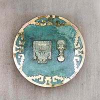 Copper and bronze plate Peruvian Heritage Peru